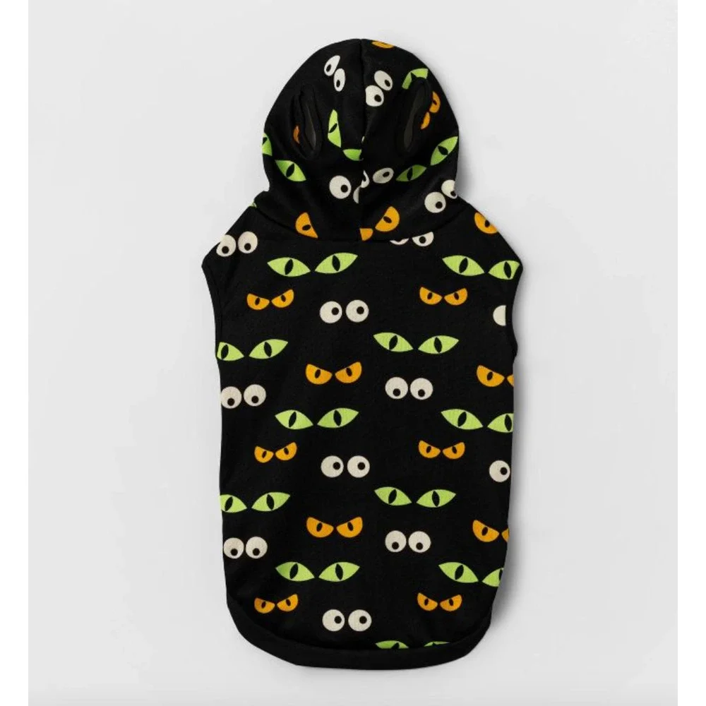 Hyde & EEK! Boutique Pet Halloween Costume Hoodie Medium Glow Eyes NEW